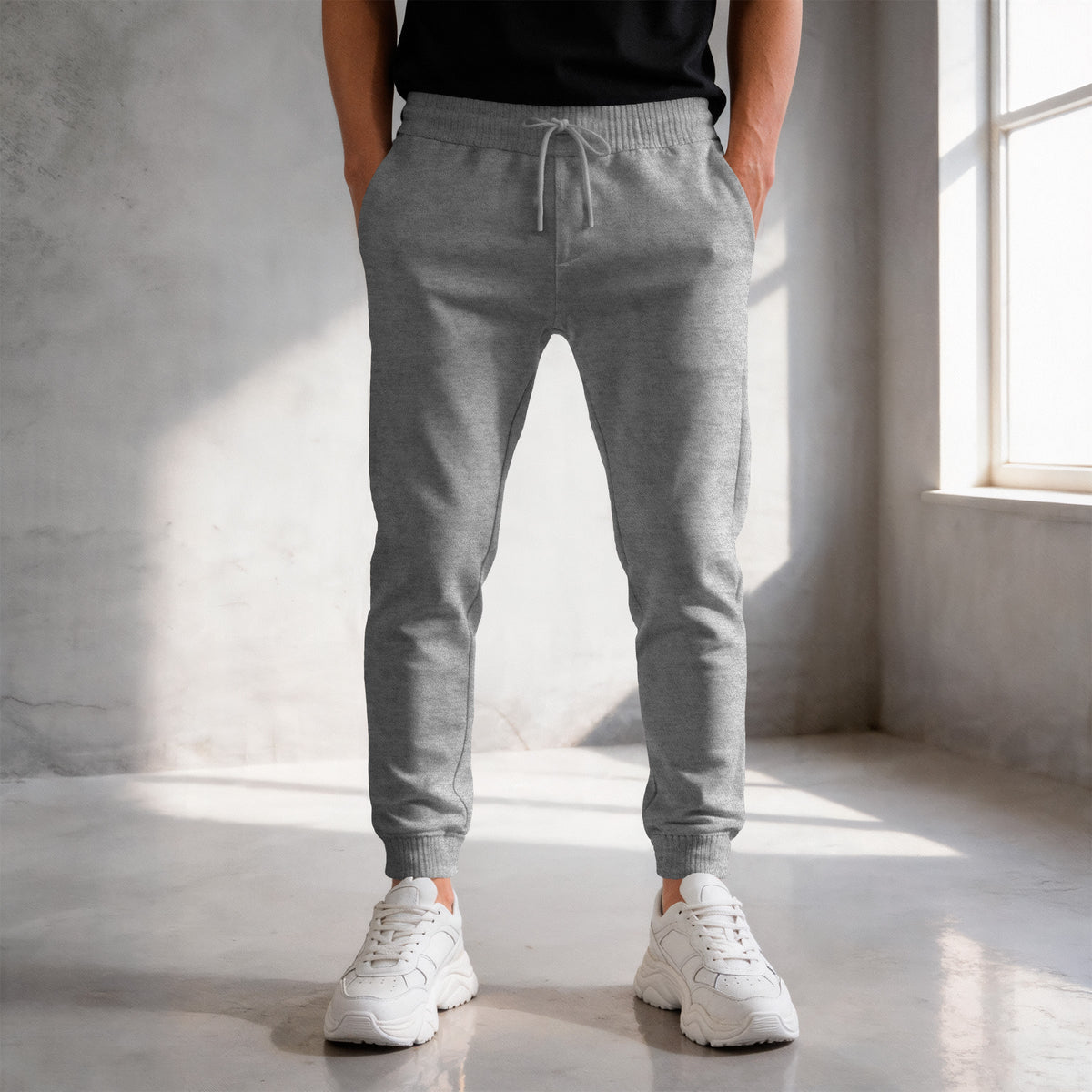 Calça Moletinho / Moletom Preto Liso Algodão Mácio Várias Cores