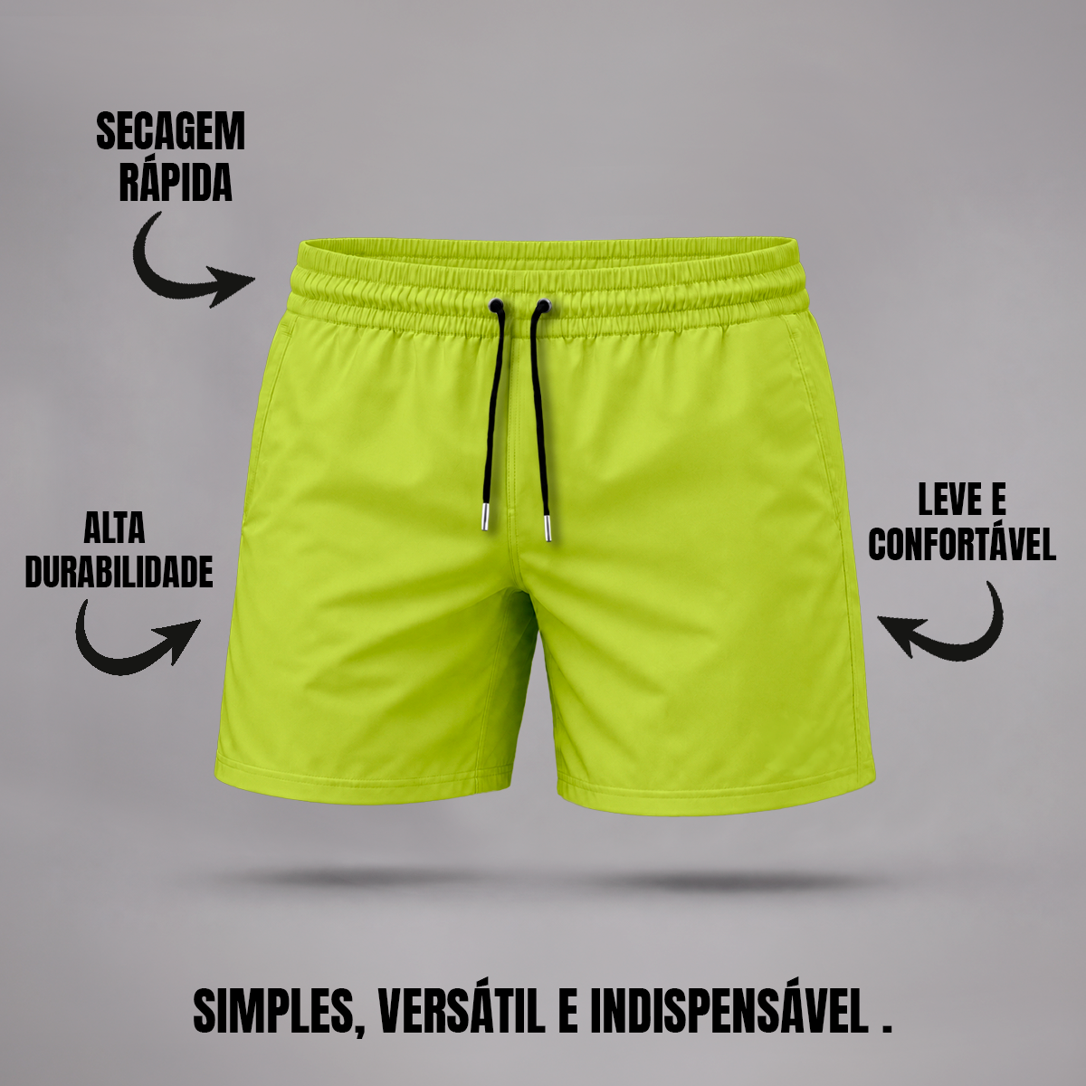 Bermuda Tactel Elastano Masculina