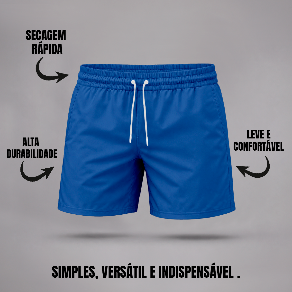 Bermuda Tactel Elastano Masculina