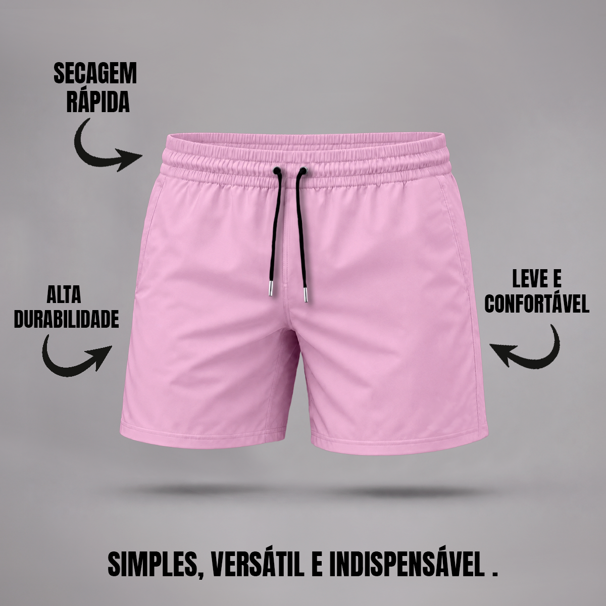 Bermuda Tactel Elastano Masculina