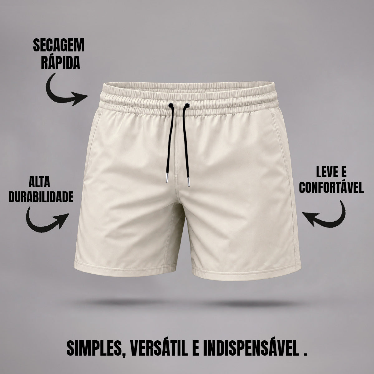 Bermuda Tactel Elastano Masculina