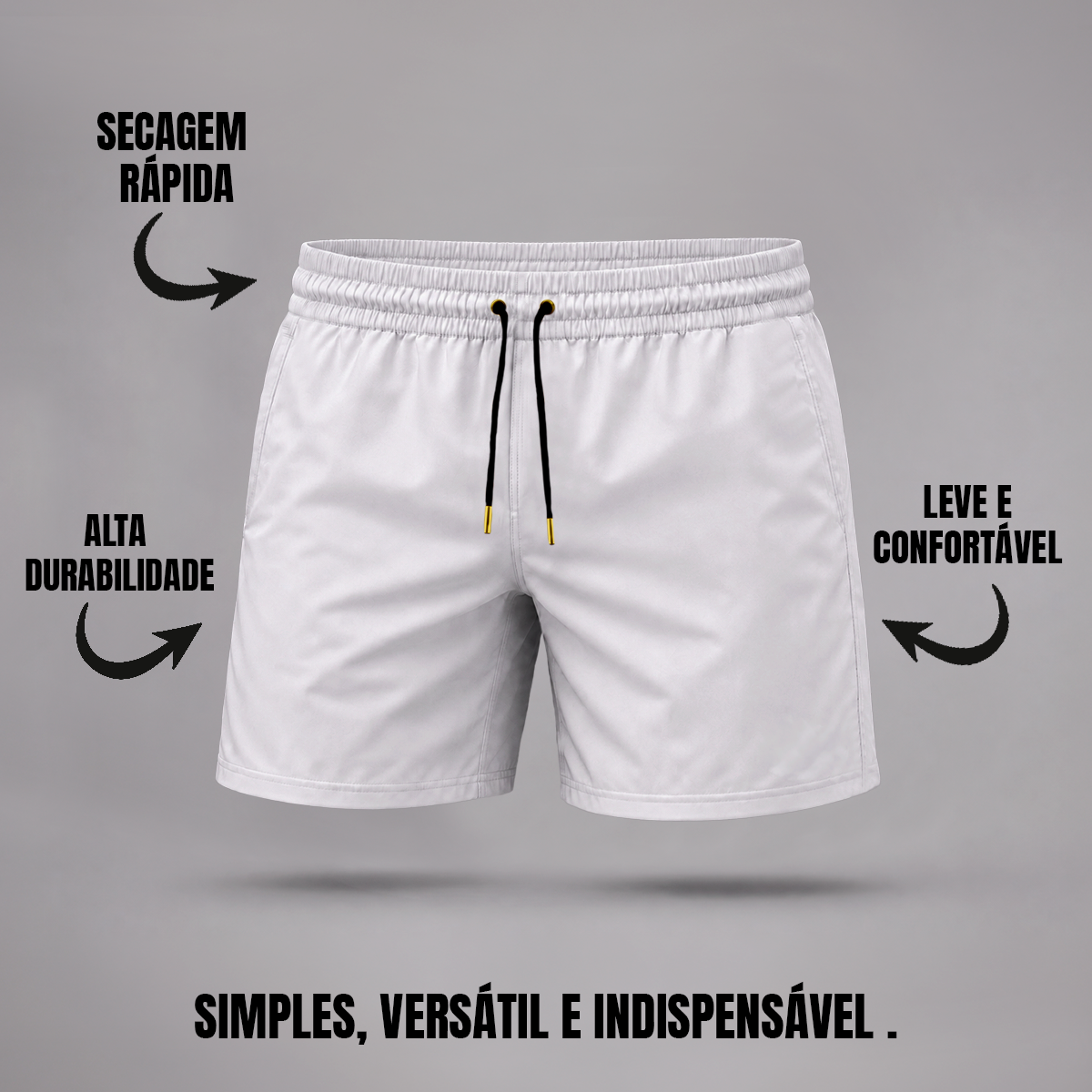 Bermuda Tactel Elastano Masculina