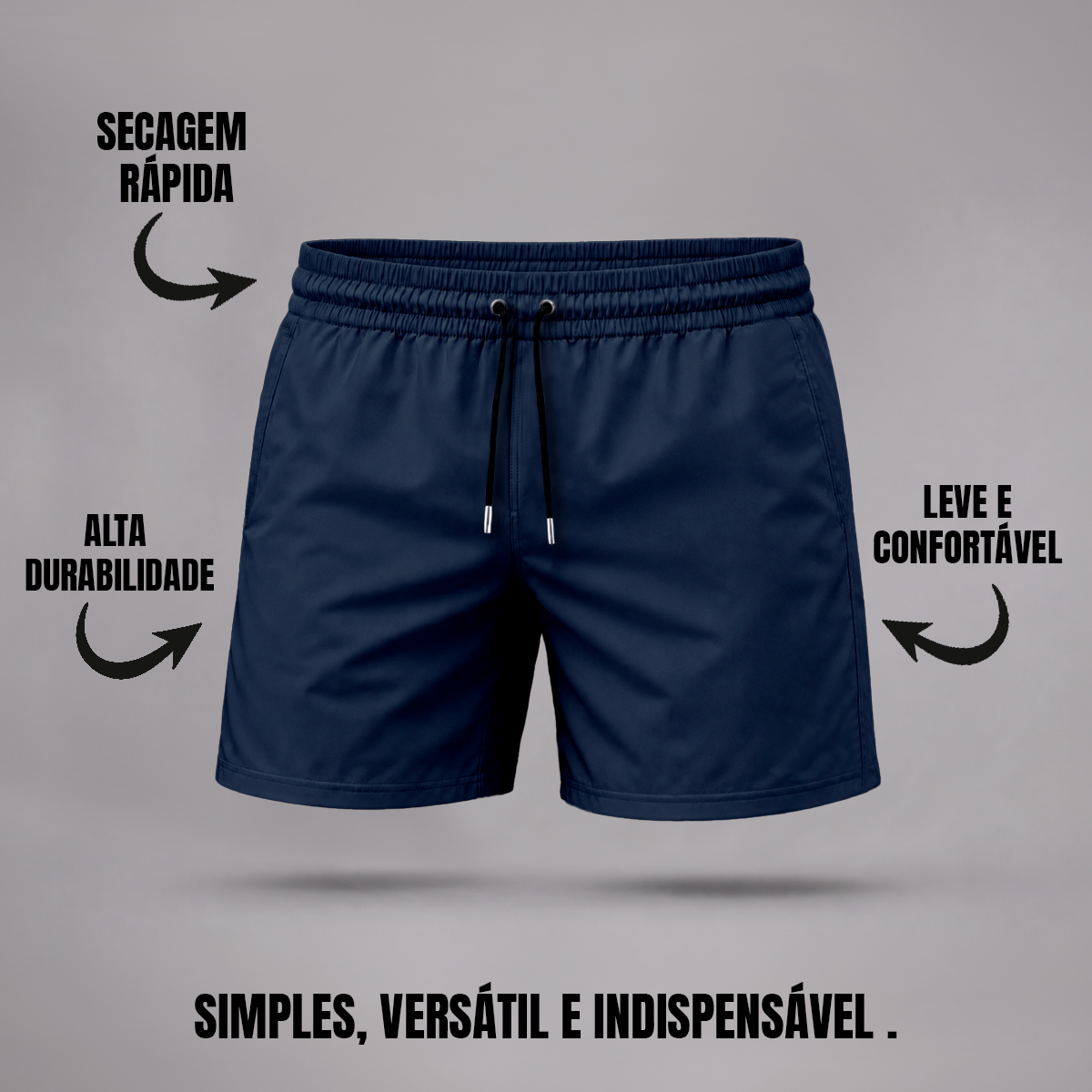 Bermuda Tactel Elastano Masculina