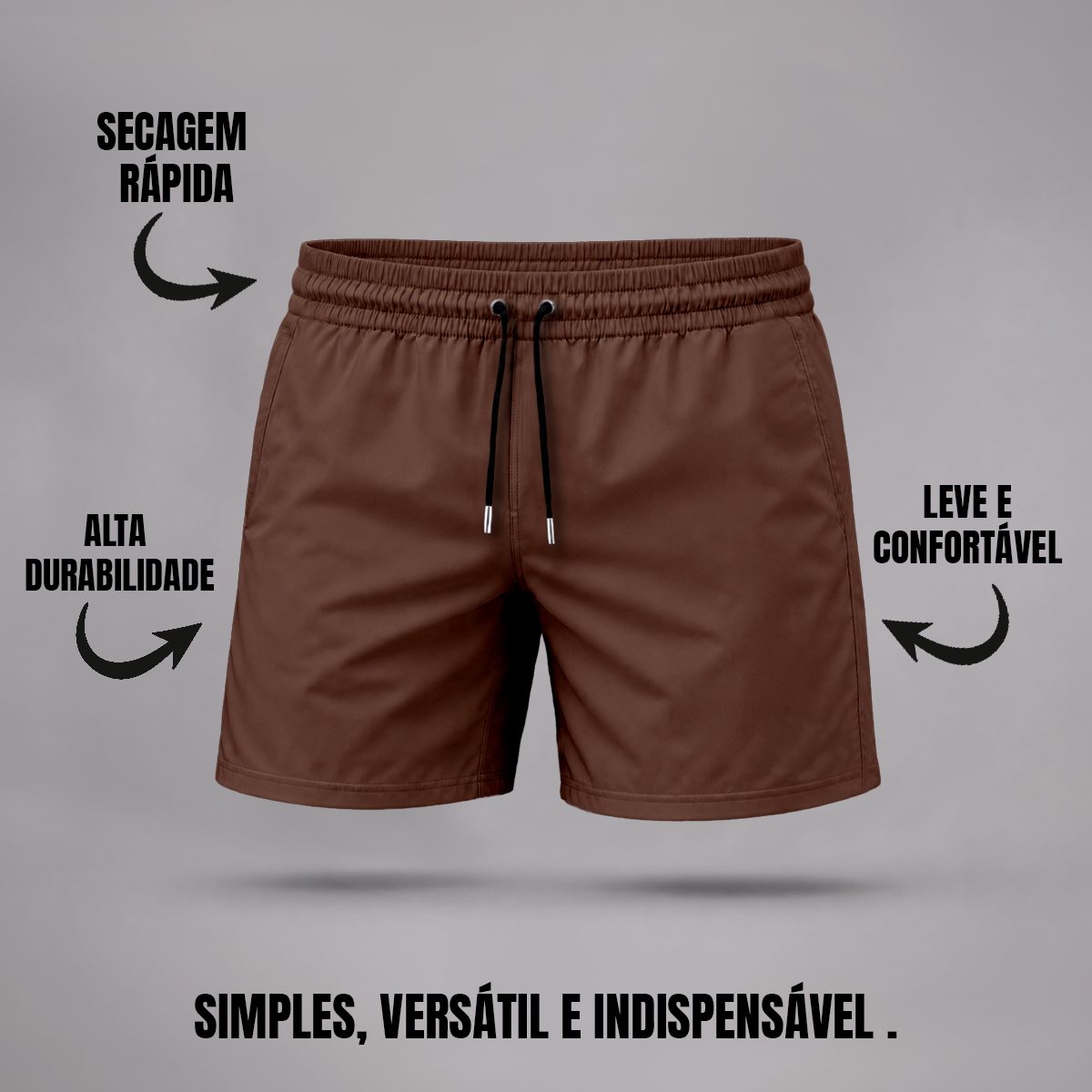 Bermuda Tactel Elastano Masculina