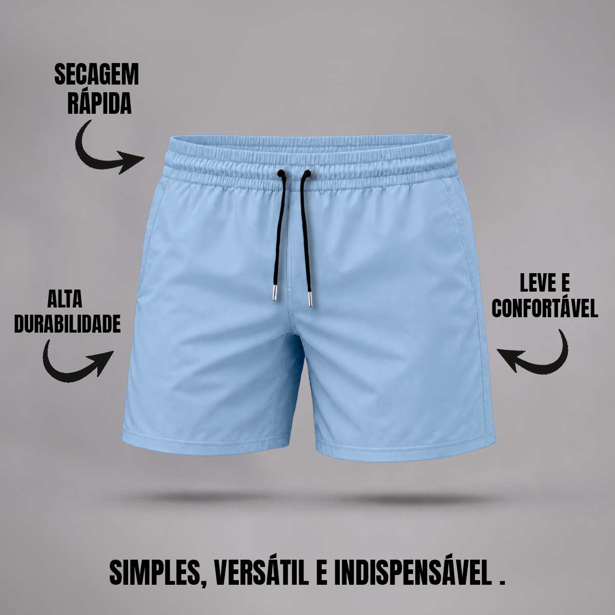 Bermuda Tactel Elastano Masculina