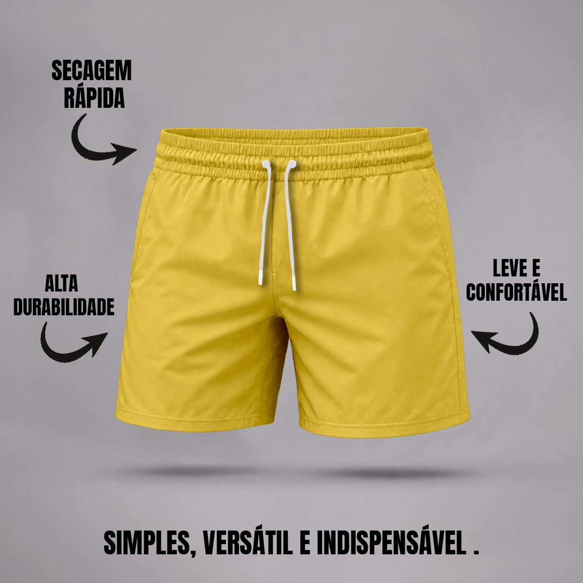 Bermuda Tactel Elastano Masculina