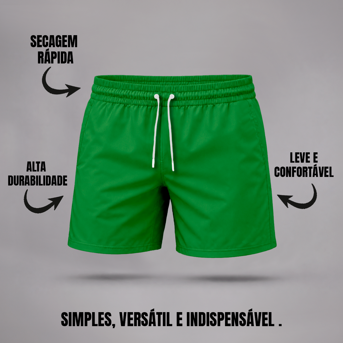Bermuda Tactel Elastano Masculina