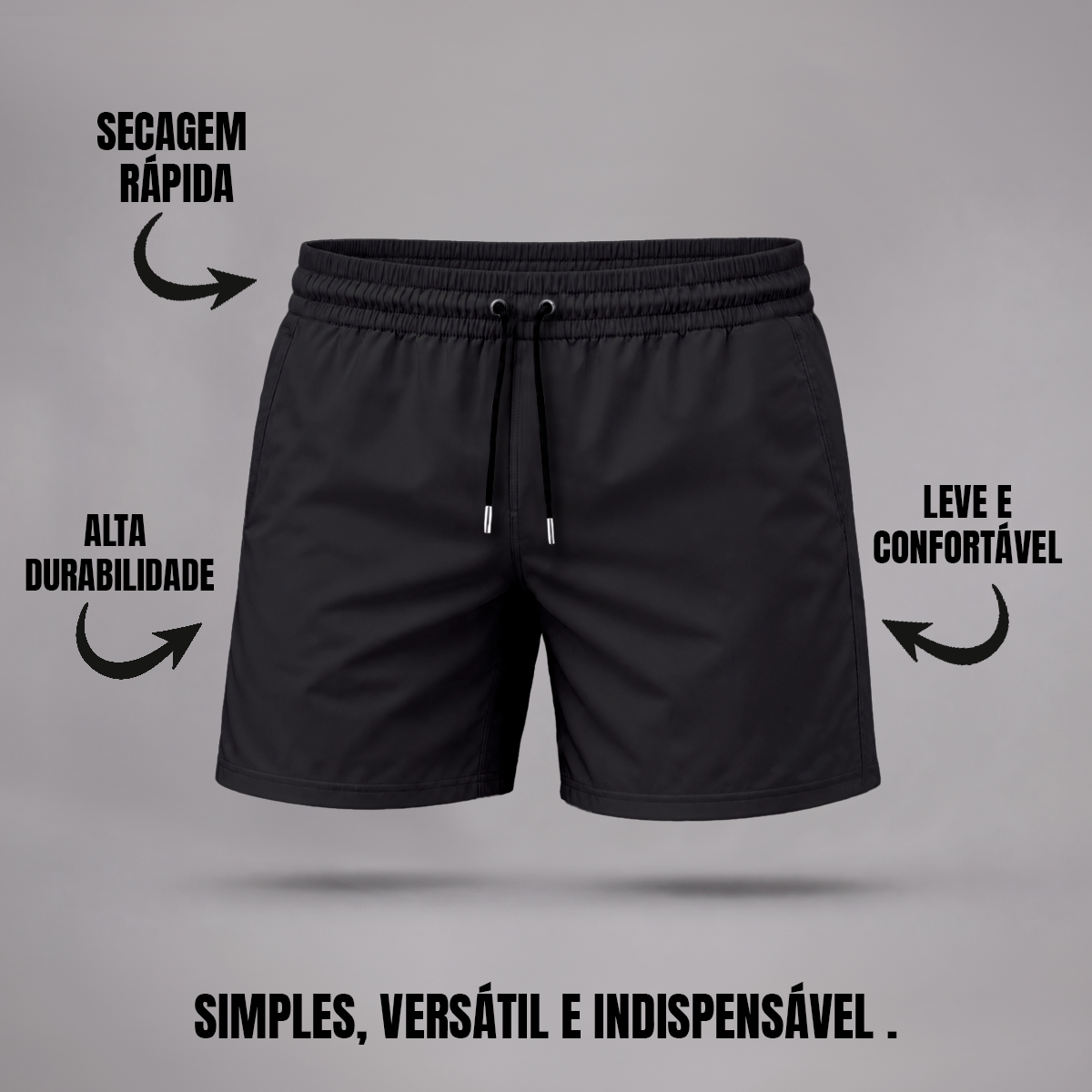 Bermuda Tactel Elastano Masculina