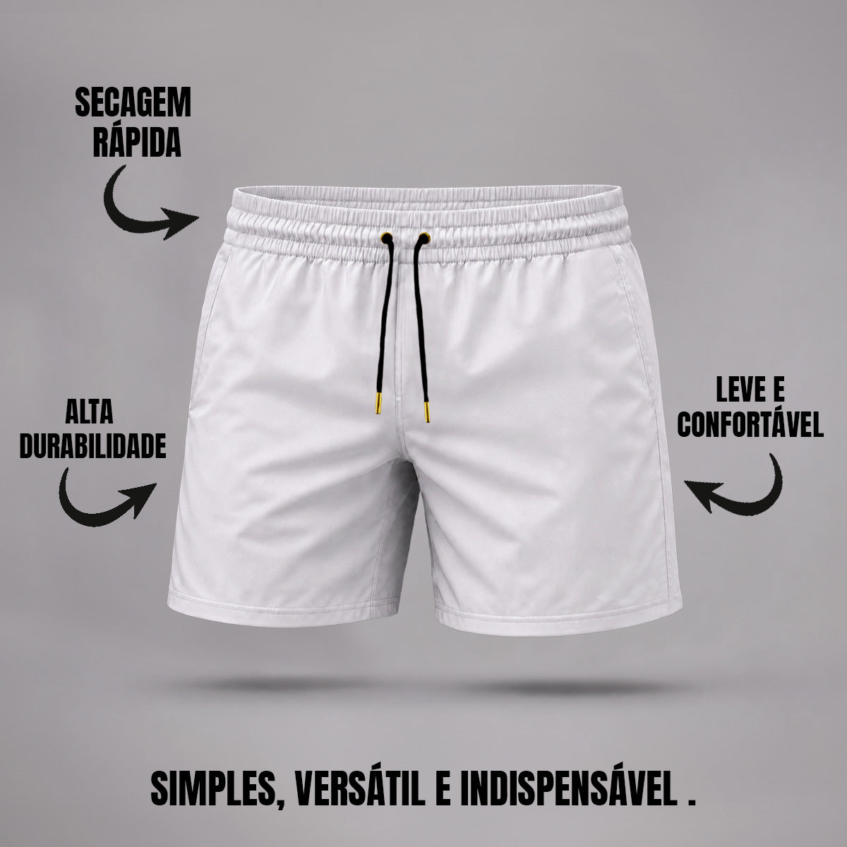 Bermuda Tactel Elastano Masculina