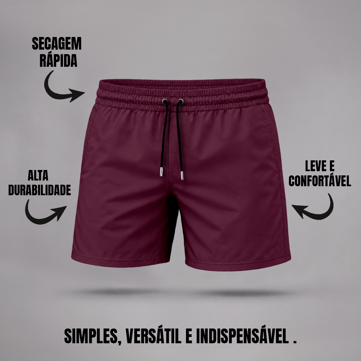 Bermuda Tactel Elastano Masculina