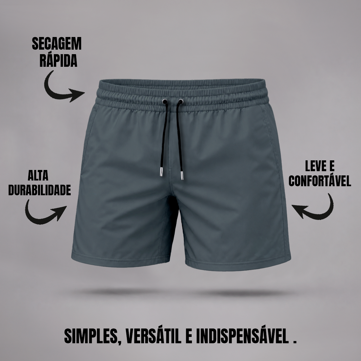 Bermuda Tactel Elastano Masculina