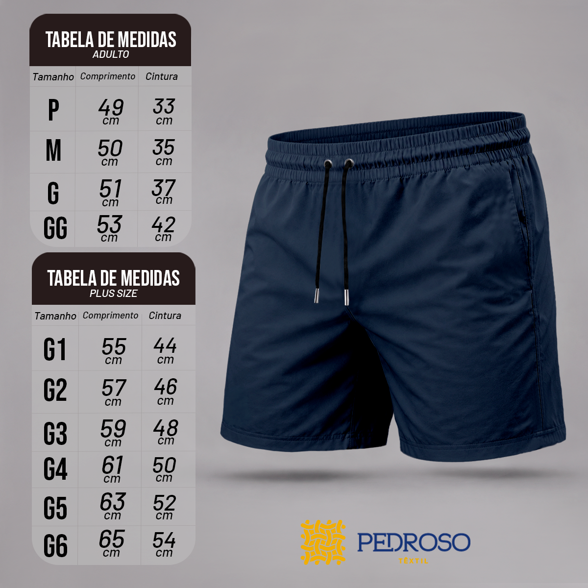 Bermuda Tactel Elastano Masculina