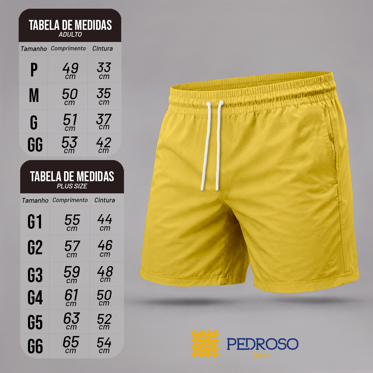 Bermuda Tactel Elastano Masculina