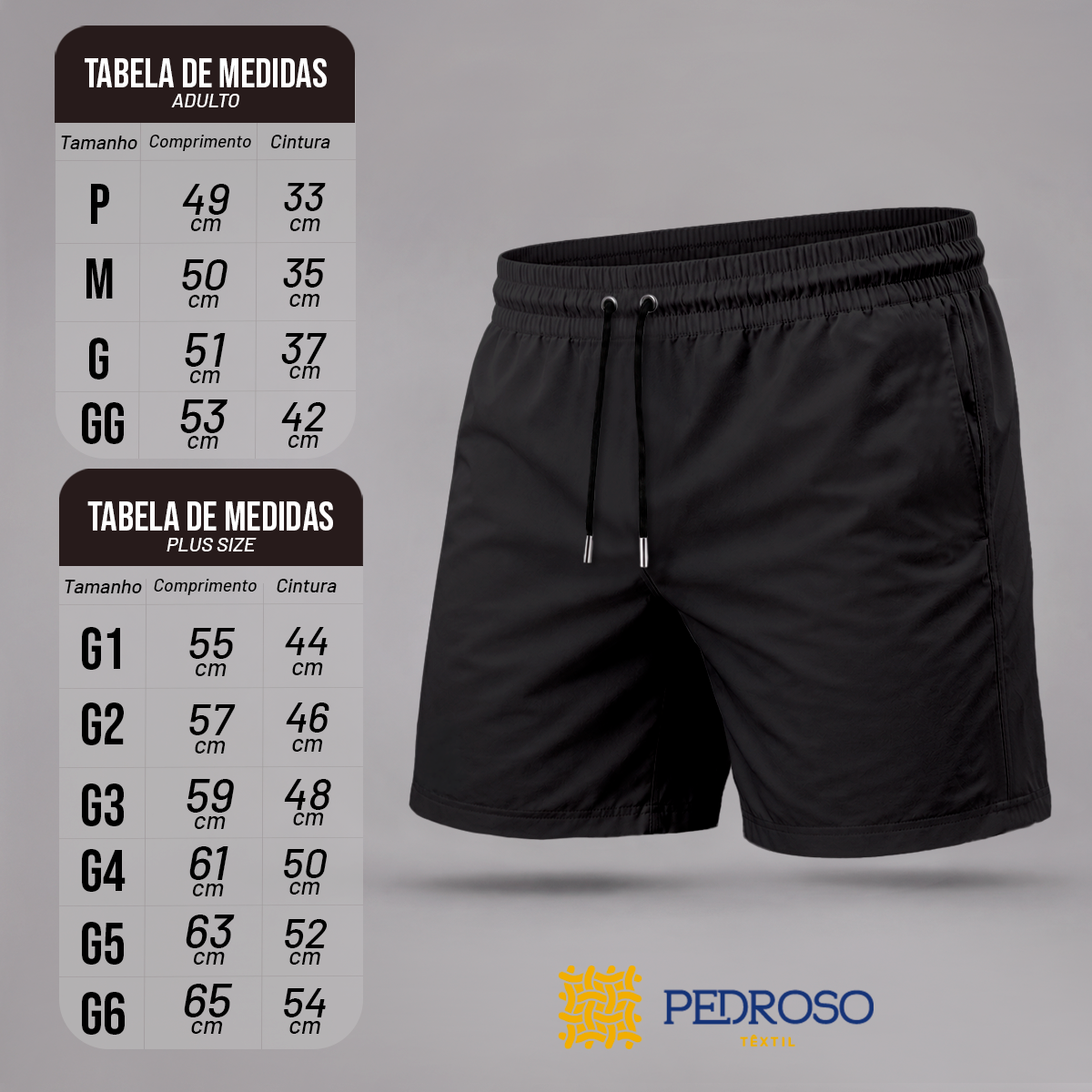 Bermuda Tactel Elastano Masculina