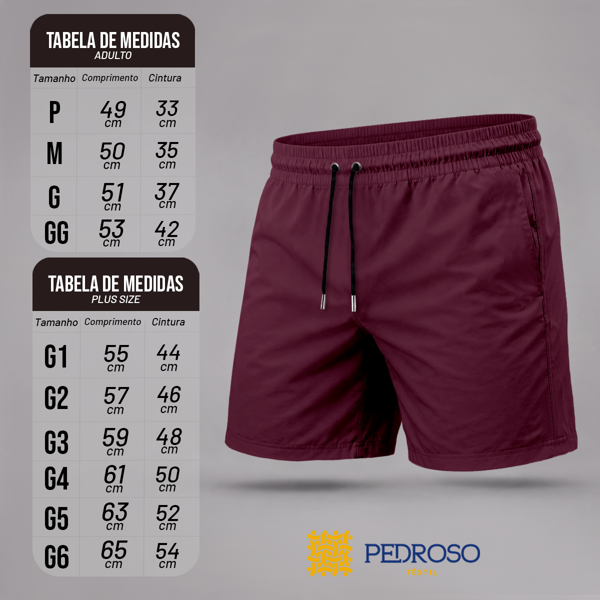 Bermuda Tactel Elastano Masculina
