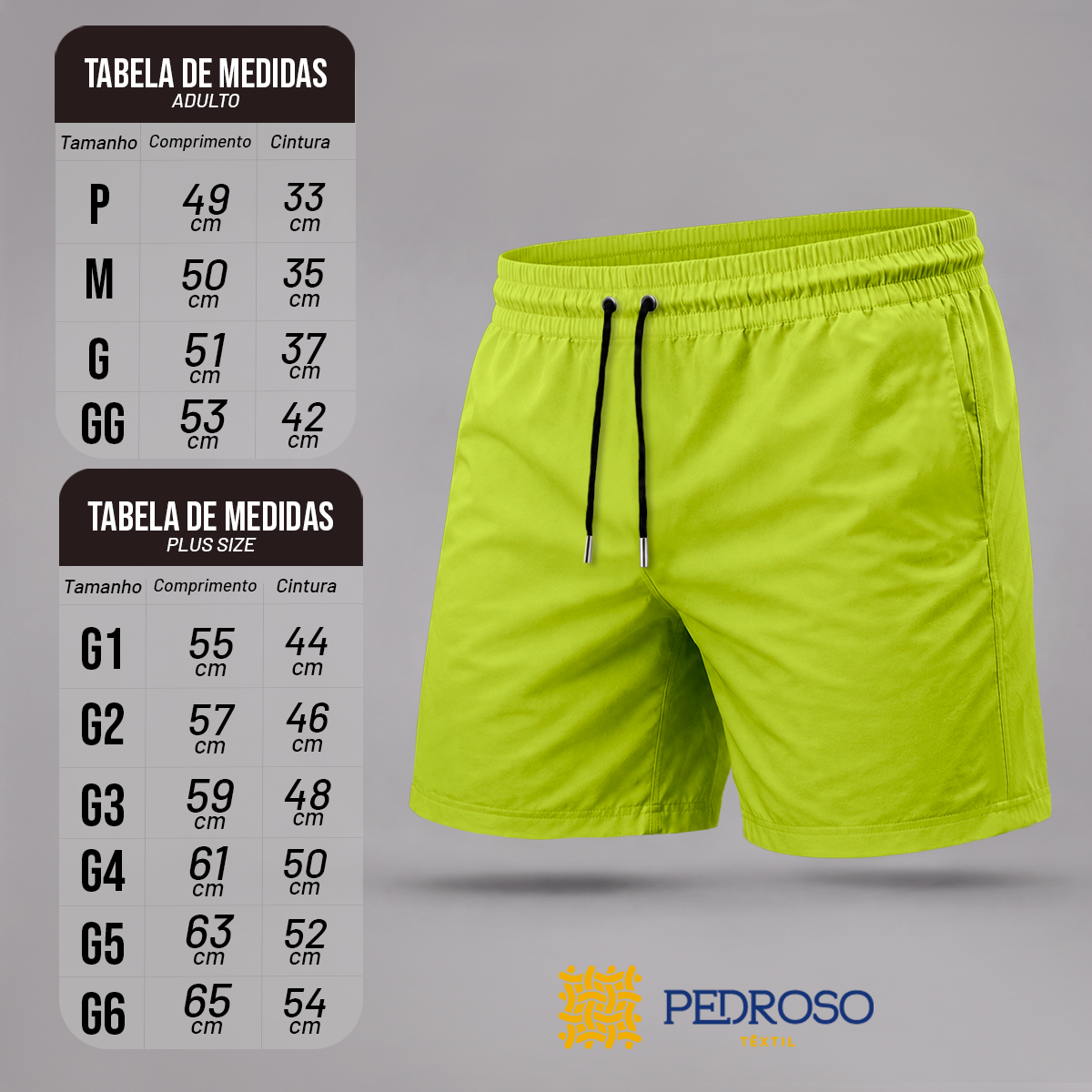 Bermuda Tactel Elastano Masculina