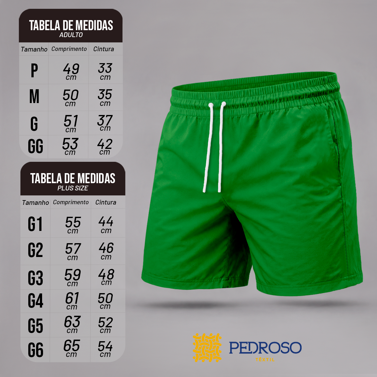 Bermuda Tactel Elastano Masculina