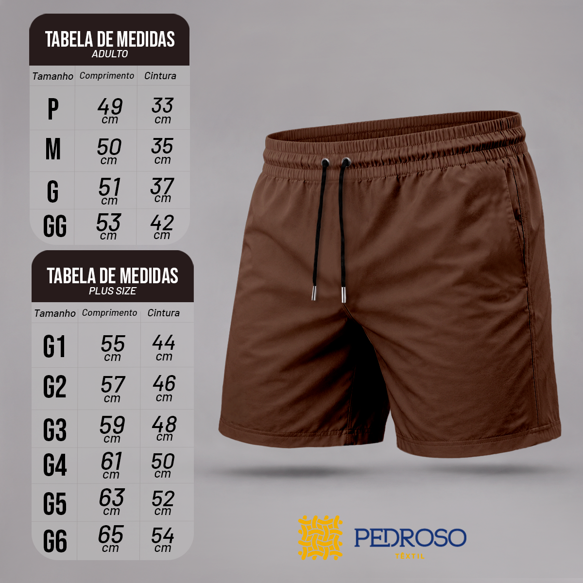 Bermuda Tactel Elastano Masculina