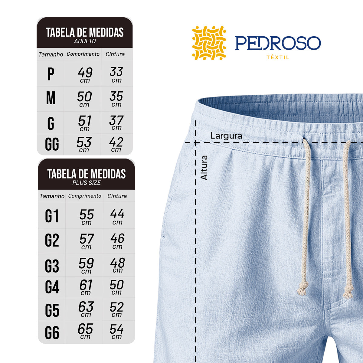 Bermuda Short Linho Masculino Básico Diversas Cores