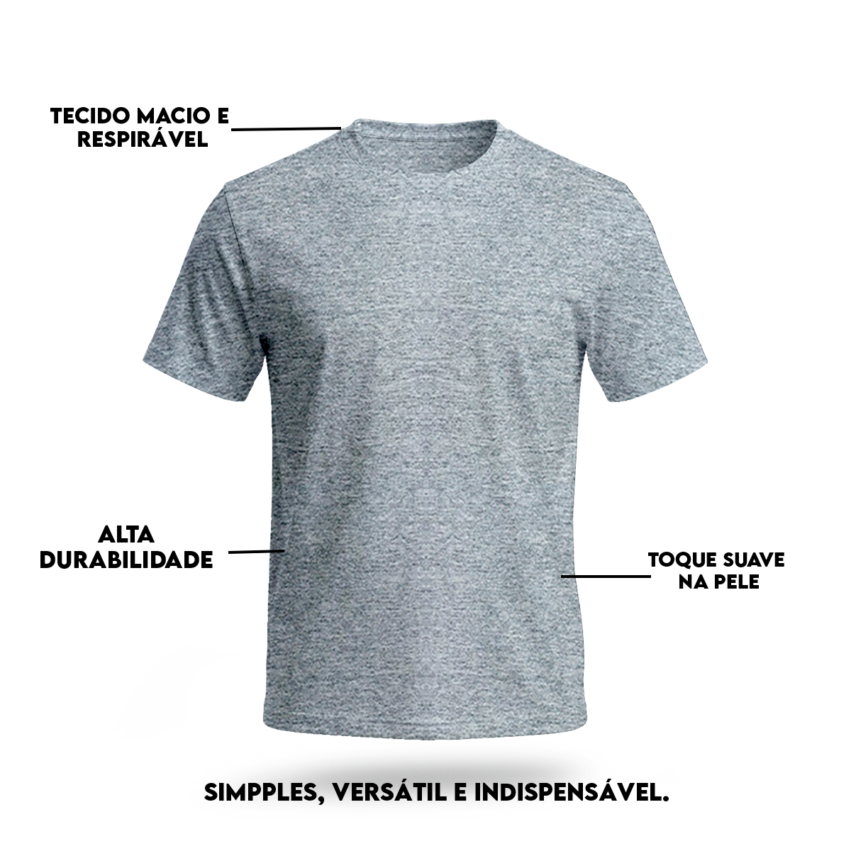 Camiseta Camisa Lisa Premium Slim Algodão Cores Variadas