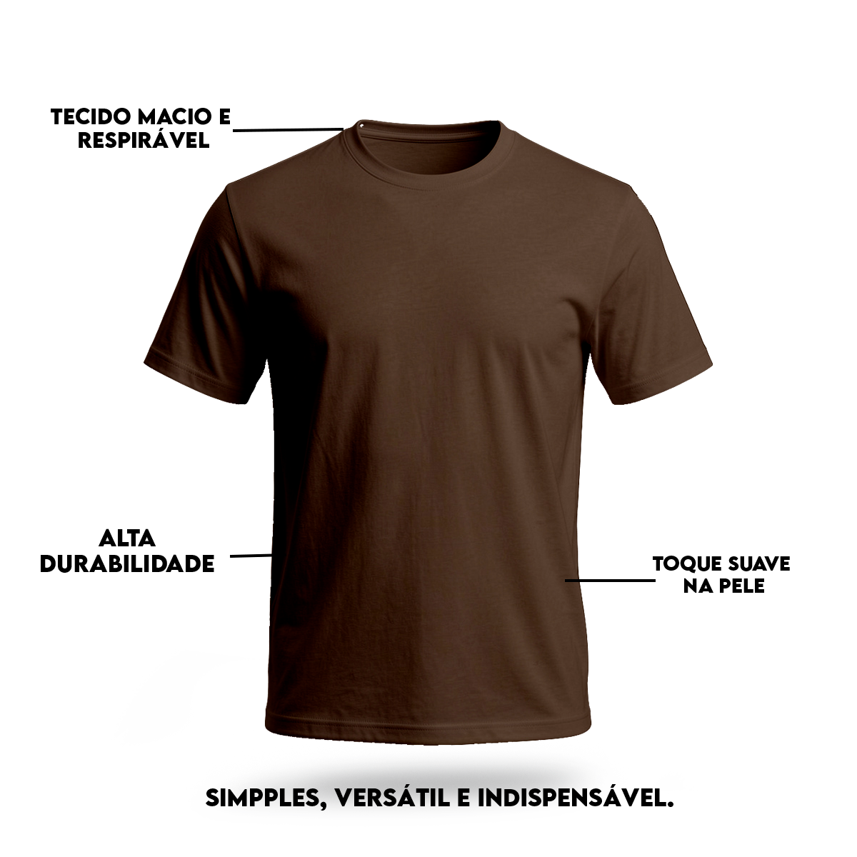 Camiseta Camisa Lisa Premium Slim Algodão Cores Variadas